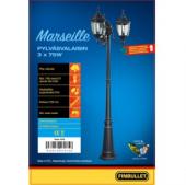 AXXEL Marseille pylväsvalaisin 2.1m 3x75w musta