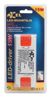 AXXEL LED muuntaja 220-240V 15W 12VDC