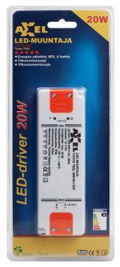 AXXEL LED muuntaja 220-240V 20W 12VDC