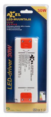AXXEL LED muuntaja 220-240V 30W 12VDC